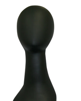 Designer Wig Stand - Black PVC Mannequin 20"